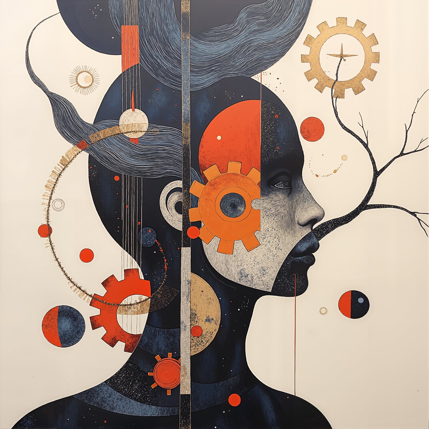 Portrait Mechanism of the Dream Catalyst Dan Obana Druck zu verkaufen