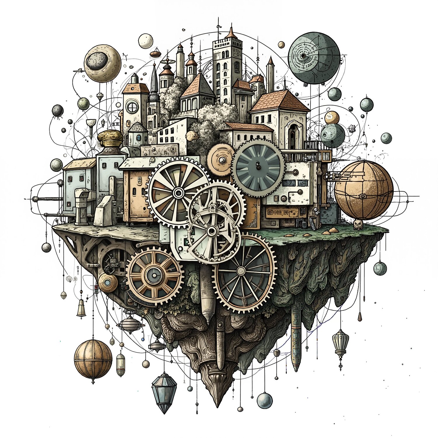 The Trace of the Gear Garden Dan Obana Druck zu verkaufen