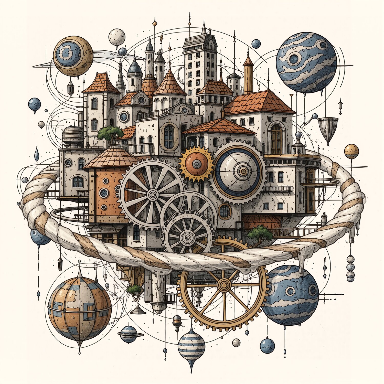 The Garden Ring of Mechanisms Dan Obana Druck zu verkaufen