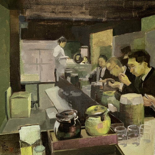 Hiruyasumi (Lunchbreak) de Inma Garcia-Carrasco, Pintura a la venta en Singulart