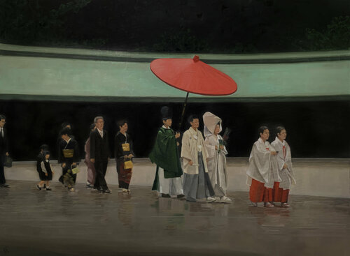 Kekkonshiki (The Wedding) de Inma Garcia-Carrasco, Pintura a la venta en Singulart