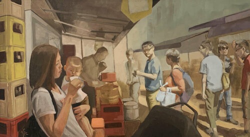 Nishinippori Market de Inma Garcia-Carrasco, Pintura a la venta en Singulart