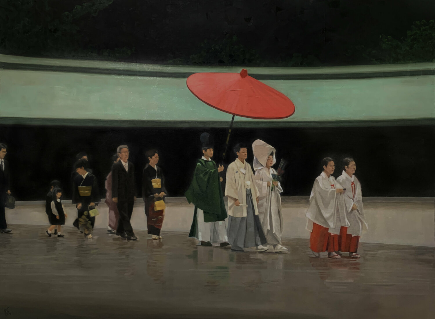 Kekkonshiki (The Wedding) Inma Garcia-Carrasco Originalgemälde zu verkaufen