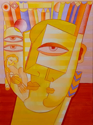 Yellow Man Dream van Van Hovak, Schilderij te koop op Singulart