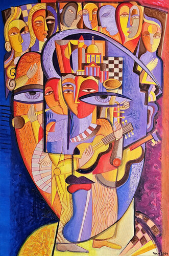 Concert for the Guitars von Van Hovak, Malerei kaufen auf Singulart