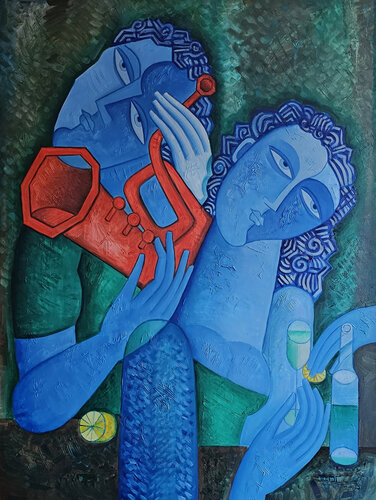 Musicians di Van Hovak, Pittura in vendita su Singulart