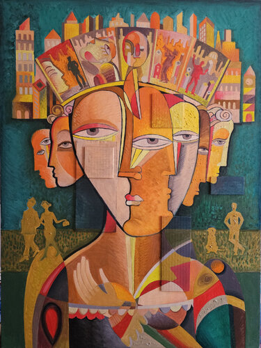 The Sage and his Muse van Van Hovak, Schilderij te koop op Singulart