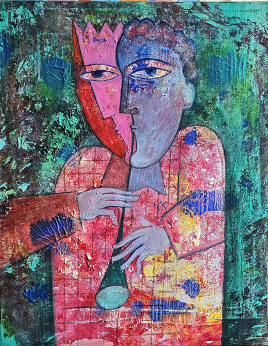 Clowns Play de Van Hovak, Pintura a la venta en Singulart