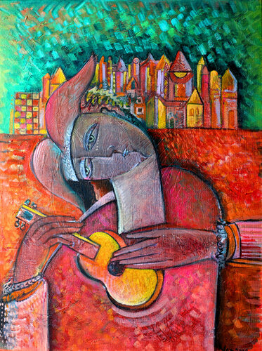 Clowns Play van Van Hovak, Schilderij te koop op Singulart