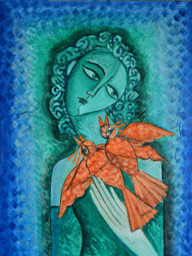 Green Girl von Van Hovak, Malerei kaufen auf Singulart