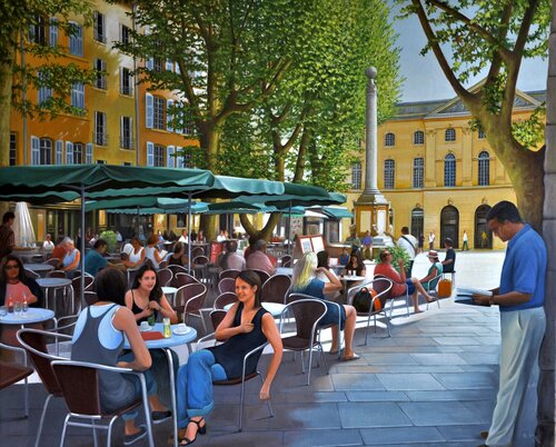 Ambiance estivale à AIX. Charles Unger