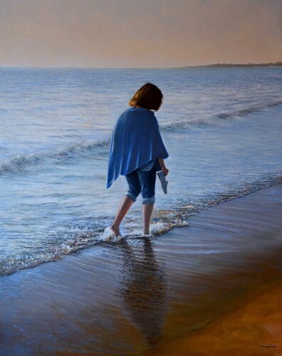La Promeneuse d'Evrenseki. van Charles Unger, Schilderij te koop op Singulart