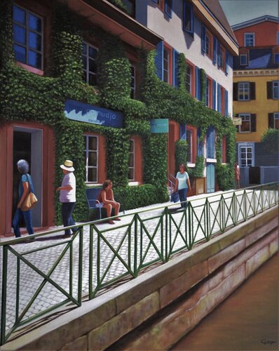 FRIBOURG en Brisgau - Quartier des Tanneurs. de Charles Unger, Pintura a la venta en Singulart