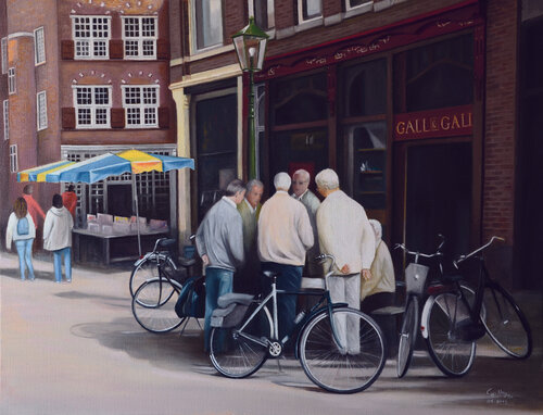 A Delft ou La Concertation. de Charles Unger, Pintura a la venta en Singulart