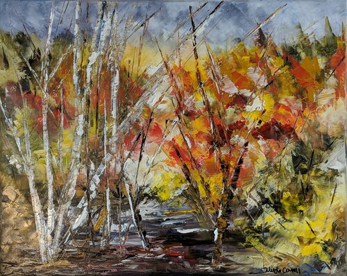 Boisé d'automne von Nicole Caron, Malerei kaufen auf Singulart
