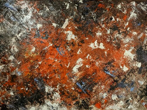 Deep red abstraction II von Nicole Caron, Malerei kaufen auf Singulart