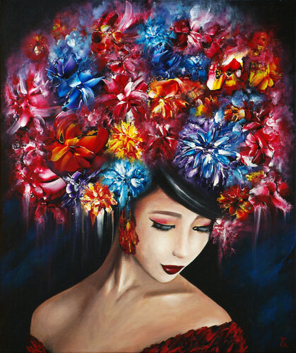 Geisha di Estelle Barbet, Pittura in vendita su Singulart