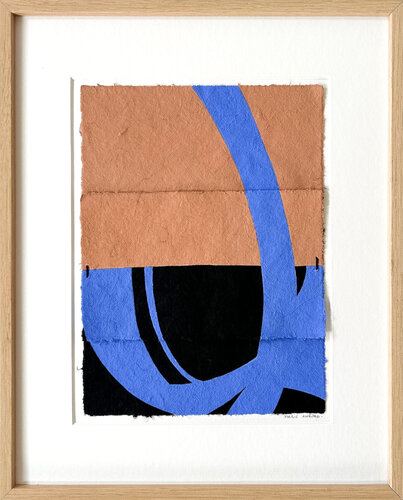 Mouvement bleu sur papier n°2 di Marie Amédro, Opera su carta in vendita su Singulart