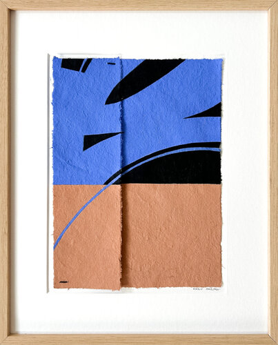 Mouvement bleu sur papier n°1 di Marie Amédro, Opera su carta in vendita su Singulart