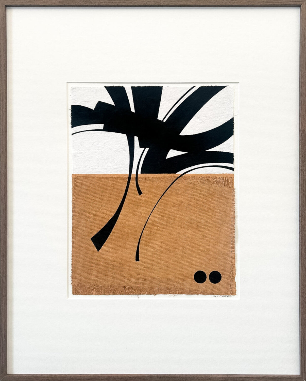 Mouvement noir sur papier n°14 Marie Amédro Werk auf Papier zu verkaufen