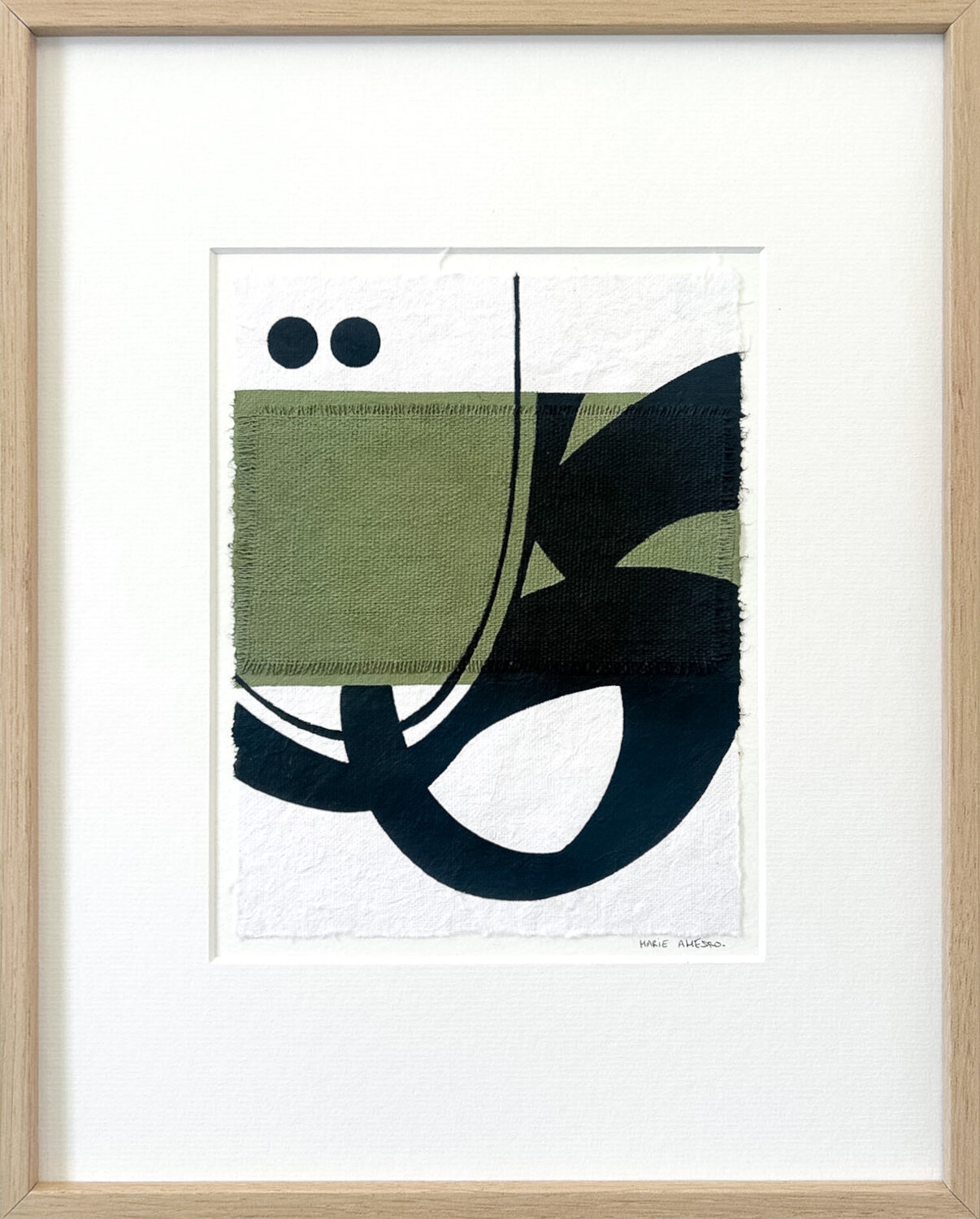 Mouvement noir sur papier n°16 Marie Amédro Opera su carta in vendita