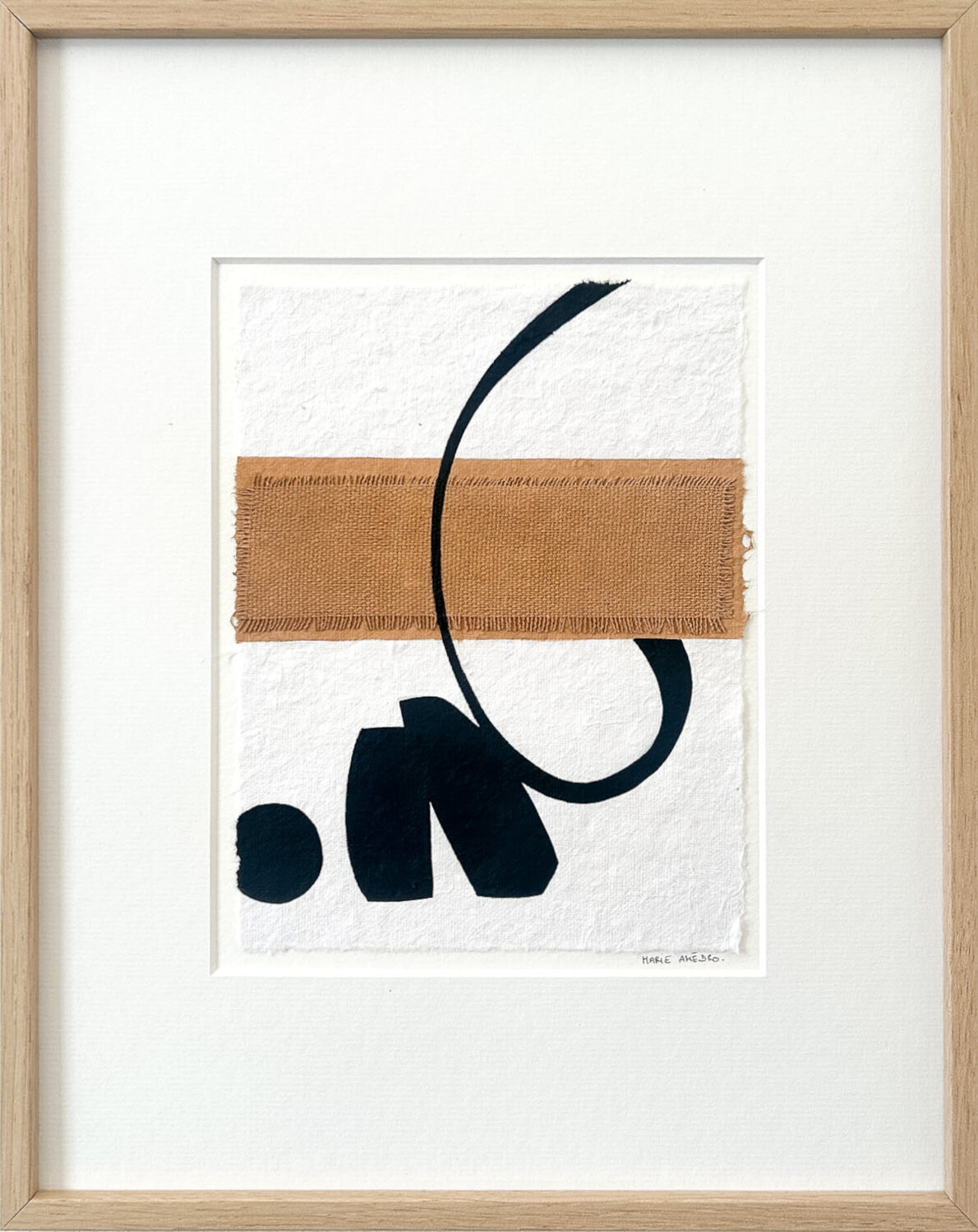 Mouvement noir sur papier n°17 Marie Amédro Werk auf Papier zu verkaufen