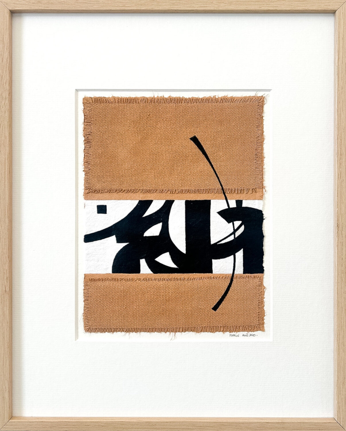 Mouvement noir sur papier n°18 Marie Amédro Werk auf Papier zu verkaufen