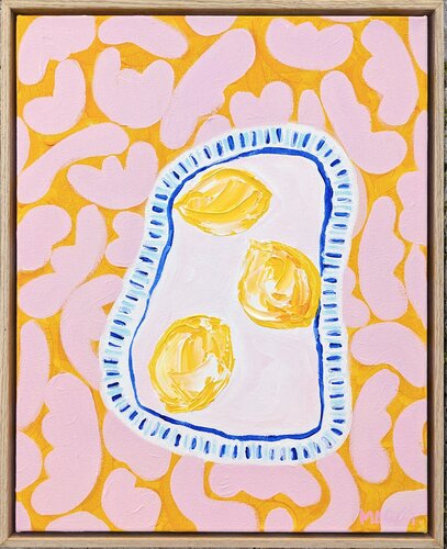 Wonky Plate Of Lemons von Maggi McDonald, Malerei kaufen auf Singulart