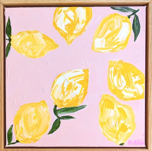 Little Lemons On Pink von Maggi McDonald, Malerei kaufen auf Singulart