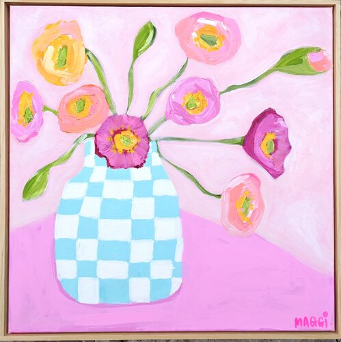 Poppies On Pink Maggi McDonald