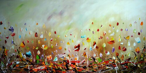 Dancing flowers van Gena, Schilderij te koop op Singulart