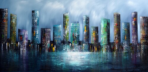 Fantasy buildings van Gena, Schilderij te koop op Singulart