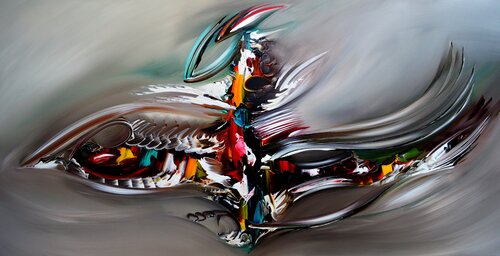 Different feathers by Gena, Painting for Sale on Singulart