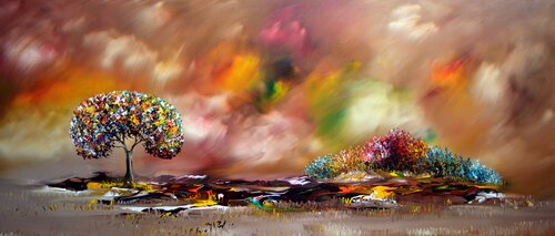Dreamful autumn van Gena, Schilderij te koop op Singulart