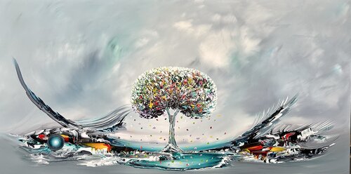 Blue moon di Gena, Pittura in vendita su Singulart