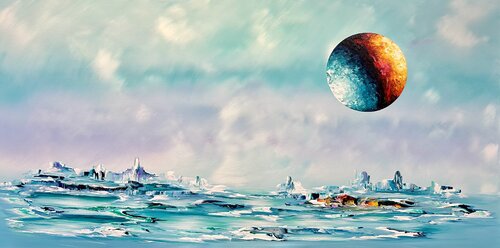 Blue mood di Gena, Pittura in vendita su Singulart