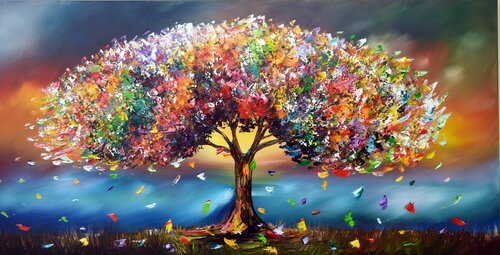 Colorful life di Gena, Pittura in vendita su Singulart