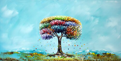 Multilayer tree von Gena, Malerei kaufen auf Singulart