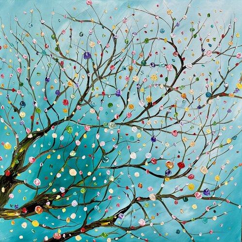 Colorful Blossom di Gena, Pittura in vendita su Singulart