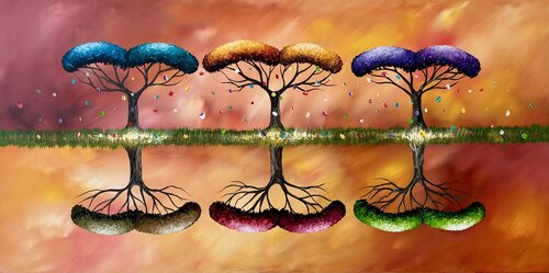 Colorful Seasons van Gena, Schilderij te koop op Singulart