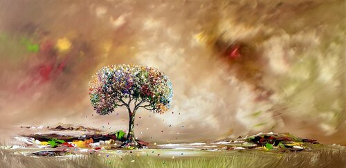 Windy Nature di Gena, Pittura in vendita su Singulart