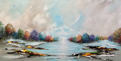 Beauty Landscape di Gena, Pittura in vendita su Singulart