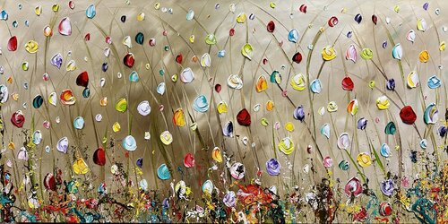 Royal Flowers di Gena, Pittura in vendita su Singulart