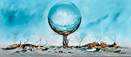 Two different worlds . by Gena, Painting for Sale on Singulart