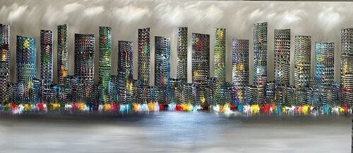 Skyline City 3D by Gena, Painting for Sale on Singulart