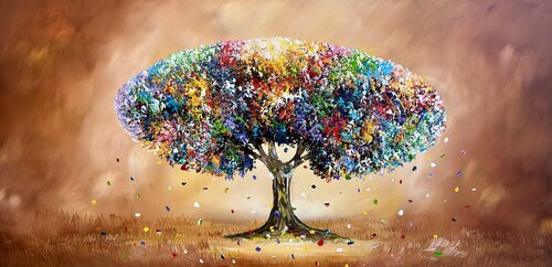 Tree of Life 3D di Gena, Pittura in vendita su Singulart