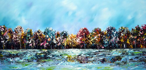 Colourful Seasons di Gena, Pittura in vendita su Singulart
