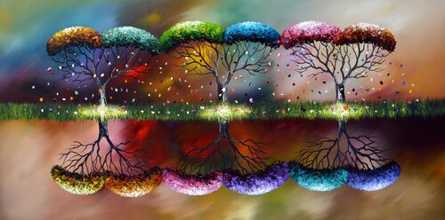 Four seasons van Gena, Schilderij te koop op Singulart