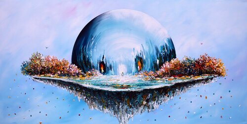 Full moon van Gena, Schilderij te koop op Singulart