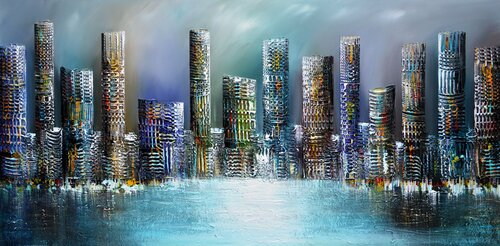 Dream Buildings 1 di Gena, Pittura in vendita su Singulart